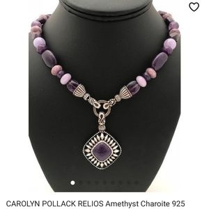 Carolyn Pollock amethyst necklace w/ pendant